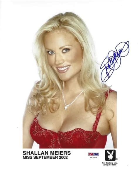 Shallan Meiers Signed Official Playboy Playmate Headshot X Photo Psa