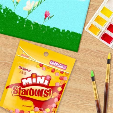 Starburst Original Minis Size Fruit Chews Chewy Candy Grab N Go Bag 8