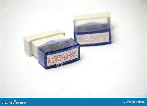 Original And Copy Stamps Stock Photo Image Of Business 2498436