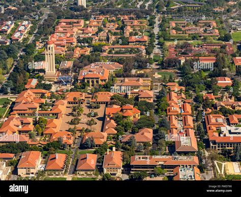 Aerial Above Stanford University Palo Alto Hi Res Stock Photography And