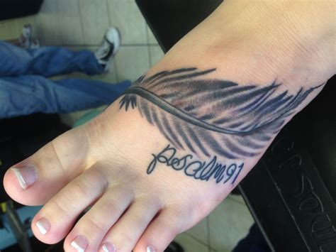 My Psalm 91 Tattoo 😍 Tattoos Feather Tattoo Ankle Tattoo Designs