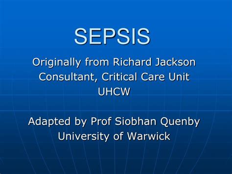 Ppt Sepsis Powerpoint Presentation Free Download Id