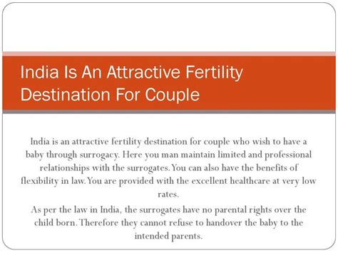 india is an attractive fertility destination for couple fertility attractive couples