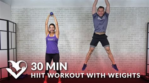 30 Minute Hiit Workout With Weights Total Body 30 Min Hiit At Home