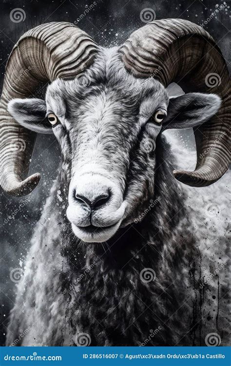 Close Up Portrait Of A Bighorn Ram Stock Image Image Of Wilderness