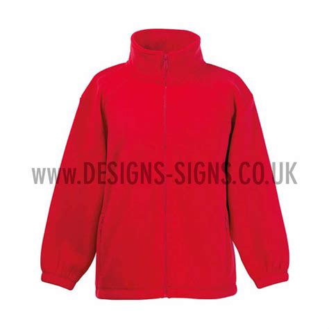 Coed Y Gof Fleece Full Zip Red Designs And Signs