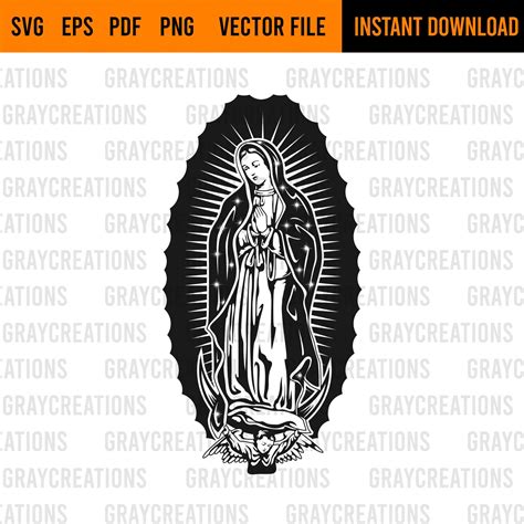 Virgin Mary Svg Mama Mary Svg Our Lady Of Guadalupe Svg Etsy Svg