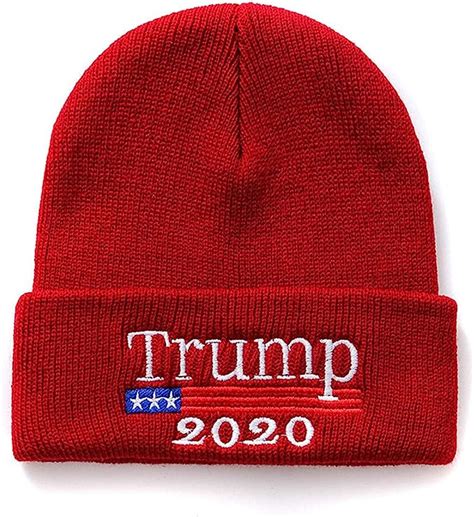 Donald Trump 2020 Beanie Hat Keep America Great Embroidered Maga Usa Winter Skull