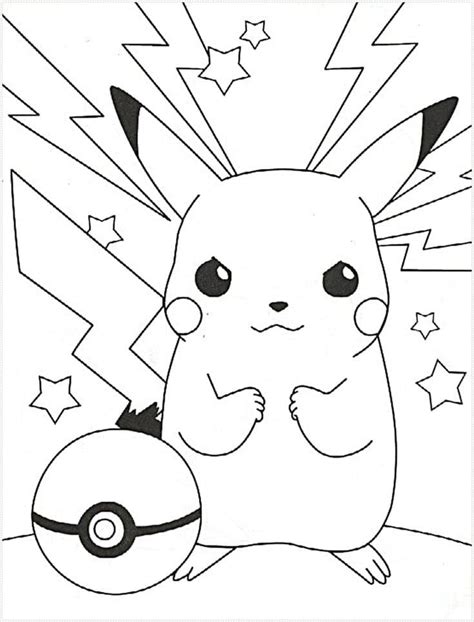 Dibujos De Pikachu Para Colorear Imprima Gratis A4 Dessin Pokemon à