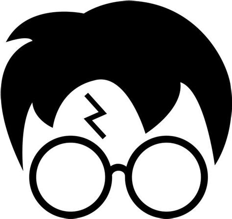 Harry Potter Glasses Scar Free Svg Harry Potter Silhouette Harry