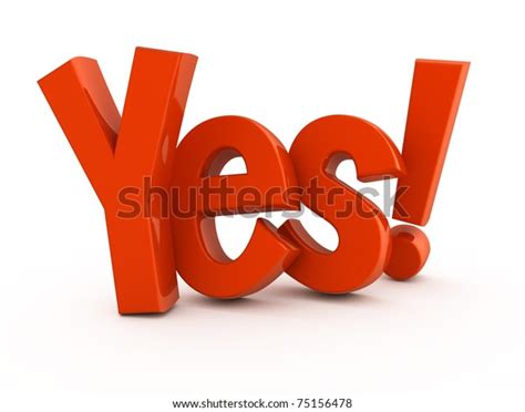 Yes Word 3d Letters Isolated On Stock Illustration 75156478