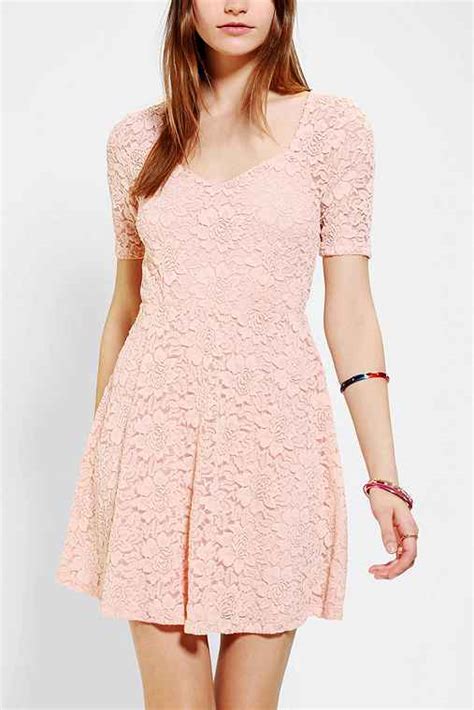 Pins And Needles Sweetheart Lace Dress Urban Outfitters