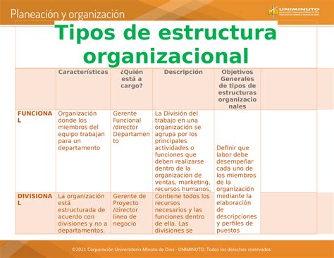 Cuadro Comparativo Estructura Organizacional Y Organigrama Tipos De Estructura Organizacional