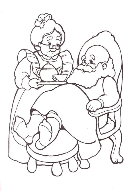 Christmas santa coloring pages online >>>. Mr. and Mrs. Santa Claus - Coloring Pages | Colores, Señor