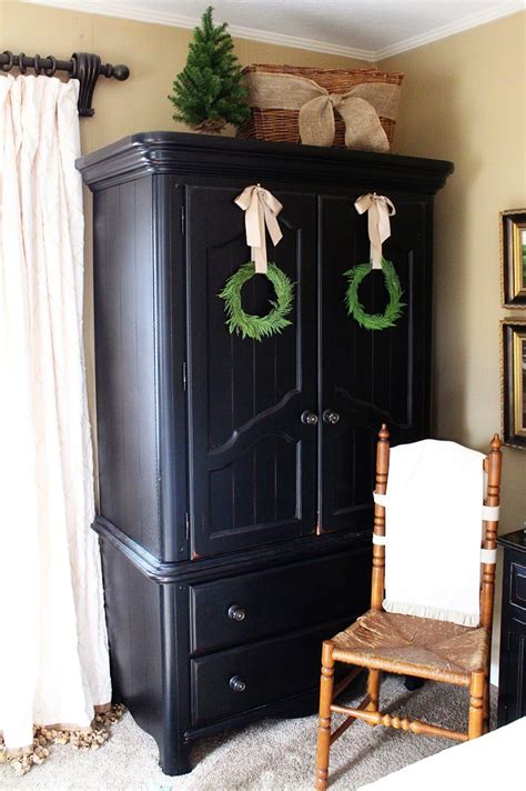Love The Basket And Mini Tree On Top Of Armoire Armoire Antique