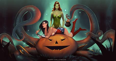 Halloween Wonder Woman And Poison Ivy By Piraart Hentai Foundry