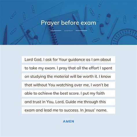 Prayer Before Exam For Guidance Avepray