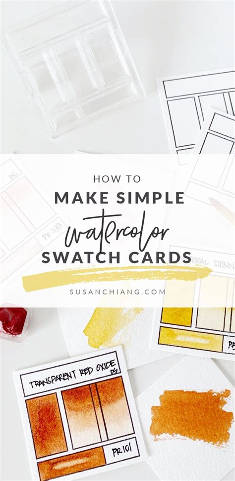 How To Make Simple But Useful Watercolor Swatch Cards Susan Chiang