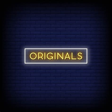 Premium Vector Originals Neon Signs Style Text Vector