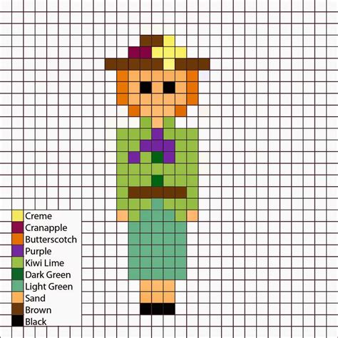 Cenefas, pixel art, game art, desenhos quadriculados auxiliam também no processo de alfabetização. Perler Mania: Disney Character: Annita Radcliffe