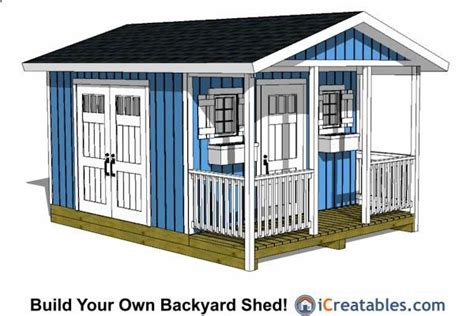 12x16 Backyard Shed With Porch Shed With Porch Shed Plans 12x16