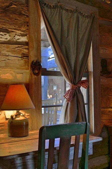 Country window treatments, ideas & inspiration: 8 Good Rustic Cabin Curtain Ideas Images (With images) | Rustic window treatments