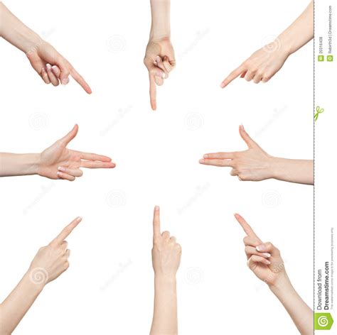 Hand Gesture Set Directions Royalty Free Stock Photos - Image: 20316408