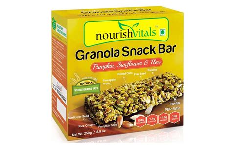 Nourishvitals Granola Snack Bar Pumpkin Sunflower And Flax Box 250 Grams Gotochef