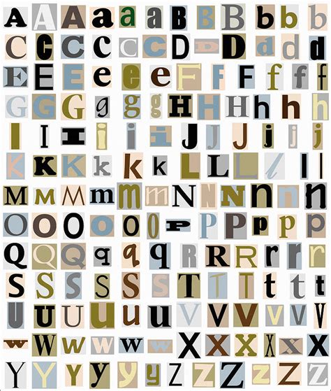 Vintage Alphabet Letters Poster Digital Art By Joy Mckenzie Pixels