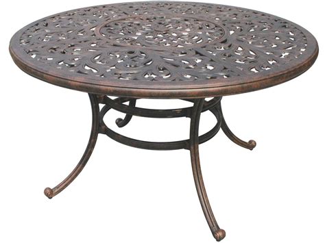 outdoor aluminum dining table Cast aluminum antique bronze 42 inch round aluminum wicker style