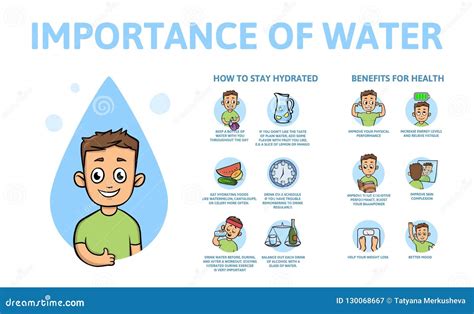 Importance Of Water Infographics Benefits For Health Information