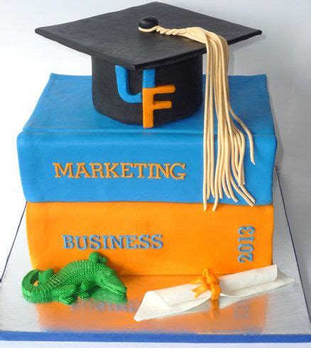 Maybe you would like to learn more about one of these? UF Graduation books and cap cake | Graduation cakes ...