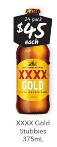 Xxxx Gold Stubbies Offer At Cellarbrations