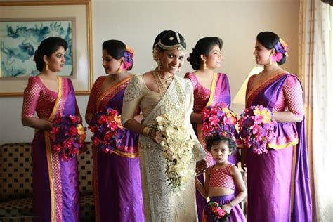 Beautiful Kandyan Bride And Bridesmaids Bridesmaid Saree Christian