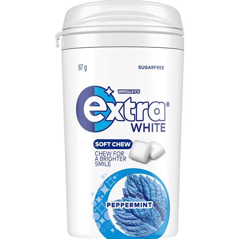 Extra White Soft Chew Peppermint Sugar Free Chewing Gum 67g Woolworths