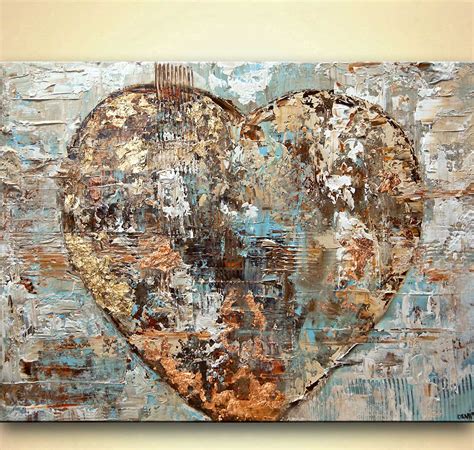 Original modern abstract paintings direct from artist gallery. Painting for sale - Modern abstract heart painting ...