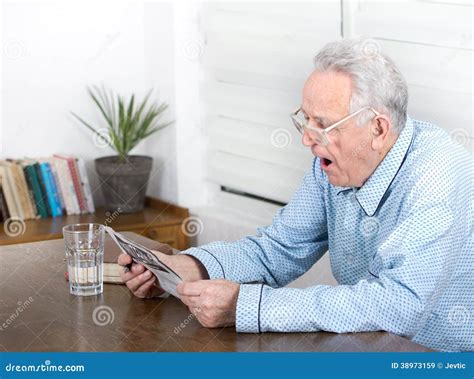 Old Man Yawning Stock Image Image Of Concentration Person 38973159