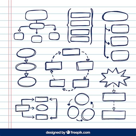 Ilustracion De Dibujo De Diagrama De Flujo Negro Vector Y Mas Vectores