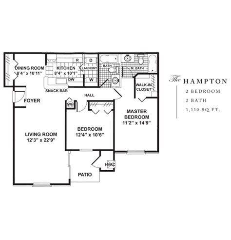 Fairways At Woodfield Apartments And Condos Two Bedroom Floorplans