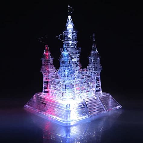 dbpower 3d crystal castle puzzle 3d jigsaw light up musical 105pcs uk toys and games