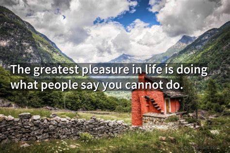 Quote The Greatest Pleasure In Life Is Doing Coolnsmart