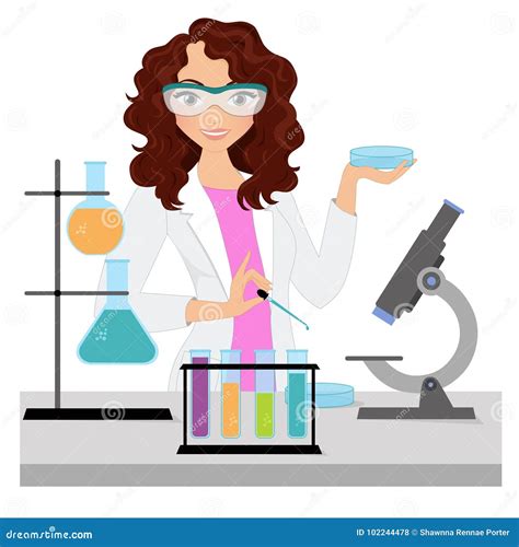 Scientist Woman Stock Illustration Illustration Of Science 102244478