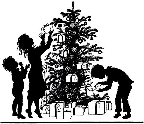Download high quality black white clip art from our collection of 65,000,000 clip art graphics. Christmas Morning Silhouette Image! - The Graphics Fairy