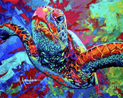 Sea Turtle By Maria Arango Turtle Painting Sea Turtle Art Turtle Art