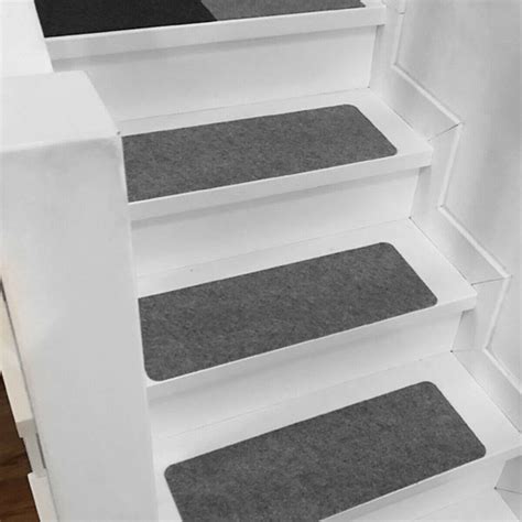 5pcs Anti Slip Stair Treads Pads Mat Carpet Self Adhesive Bottom