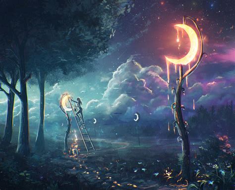 Sylar Fantasy Art Moonlight Clouds Wallpapers Hd Desktop And