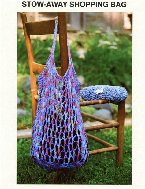 Oat Couture Knitting Pattern Ac306 Stow Away Shopping Bag Eco Friendly