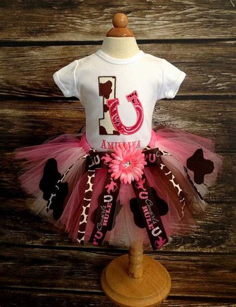 Cowgirl Birthday Outfit Shirt And Tutu Hot Pink Light By Tutukute 59