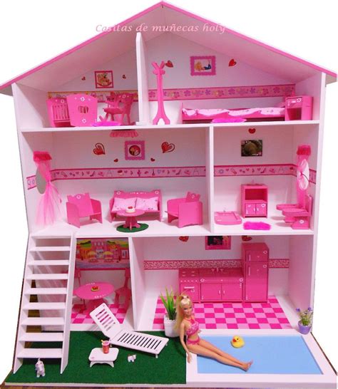 casita de muñecas muebles y baño puf muñeca luz y comidas barbie house furniture diy barbie