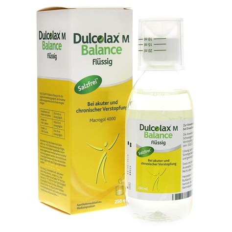 Ein abführmittel ist wirkungsvoll zur kompletten säuberung der därme. Erfahrungen zu DULCOLAX M Balance flüssig 250 Milliliter ...